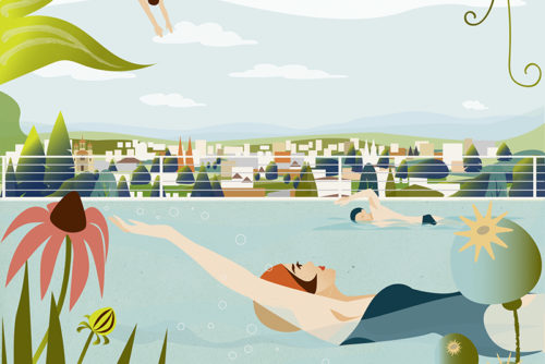 Sylvia-Wolf-Illustrationen-Swimmingpool